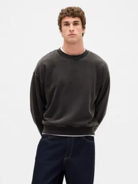 Oversized-tröja i tjockt tyg för vuxna