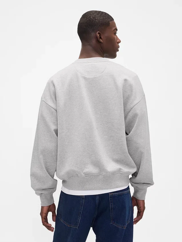 Oversized-tröja i tjockt tyg för vuxna