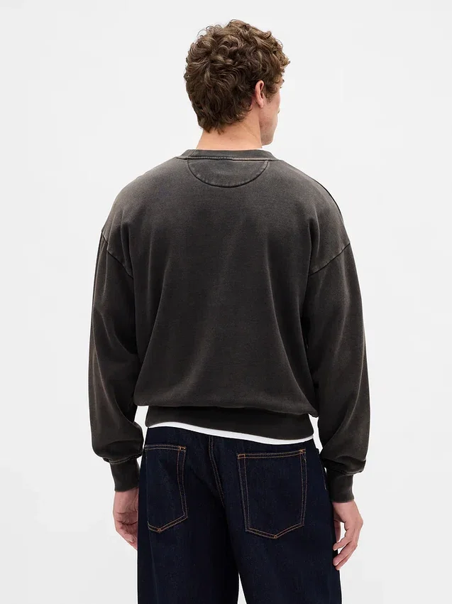 Oversized-tröja i tjockt tyg för vuxna