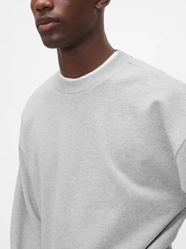 Oversized-tröja i tjockt tyg för vuxna