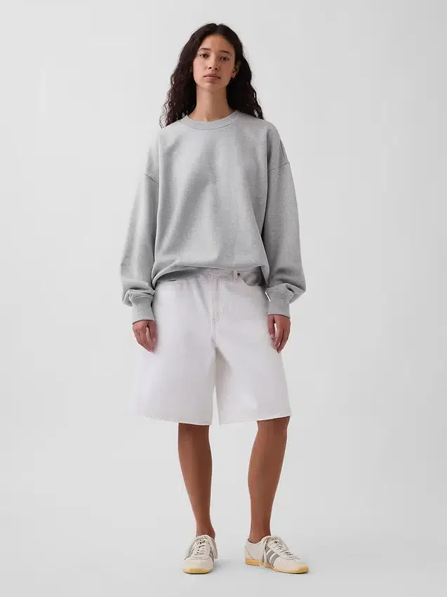Oversized-tröja i tjockt tyg för vuxna