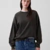 Oversized-tröja i tjockt tyg för vuxna