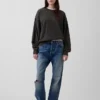 Oversized-tröja i tjockt tyg för vuxna