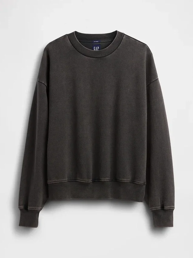 Oversized-tröja i tjockt tyg för vuxna