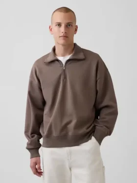 Oversized tröja med kvartslås för vuxna