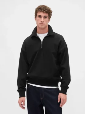 Oversized tröja med kvartslås för vuxna