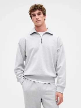 Oversized tröja med kvartslås för vuxna