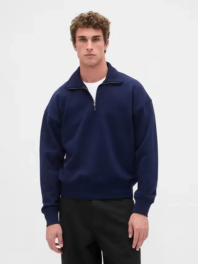 Oversized tröja med kvartslås för vuxna