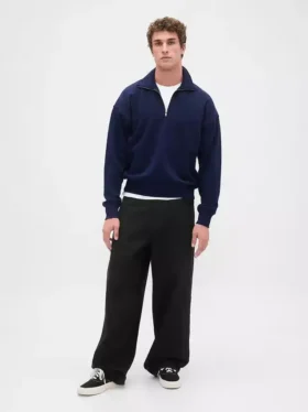 Oversized tröja med kvartslås för vuxna