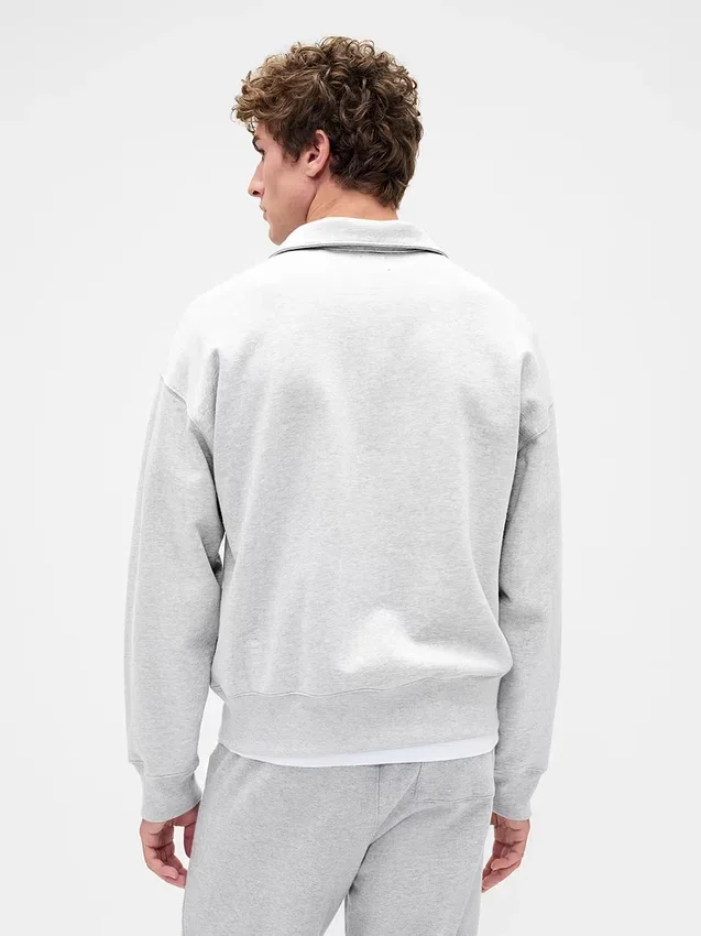 Oversized tröja med kvartslås för vuxna