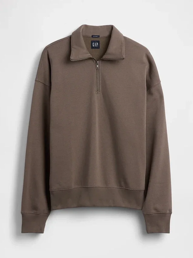 Oversized tröja med kvartslås för vuxna