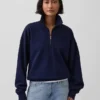 Oversized tröja med kvartslås för vuxna