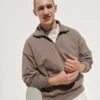 Oversized tröja med kvartslås för vuxna
