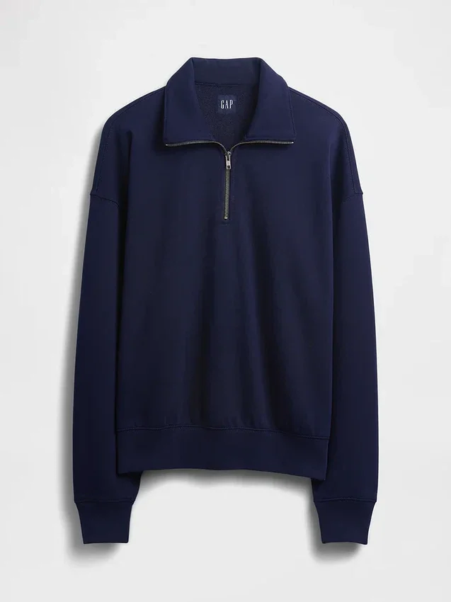 Oversized tröja med kvartslås för vuxna