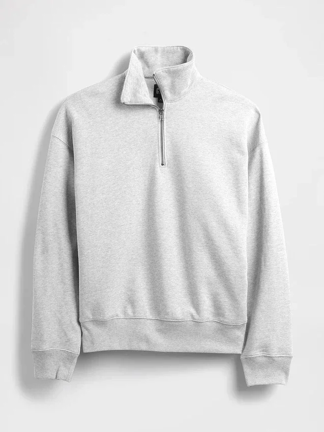 Oversized tröja med kvartslås för vuxna