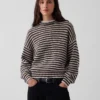 Oversized tröja med rullkrage i 100 % bomull