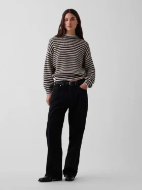 Oversized tröja med rullkrage i 100 % bomull