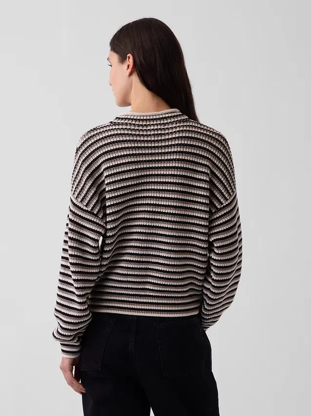 Oversized tröja med rullkrage i 100 % bomull