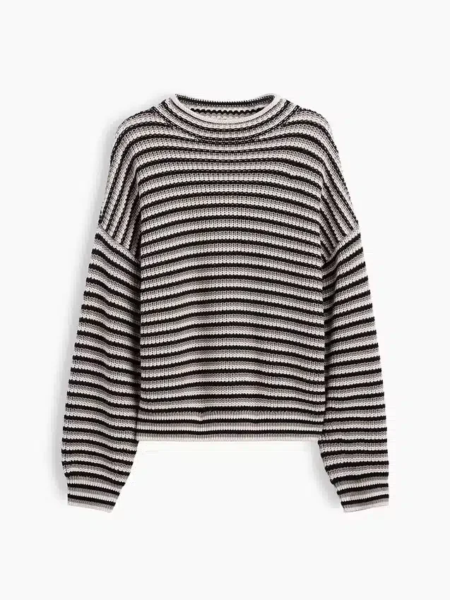 Oversized tröja med rullkrage i 100 % bomull