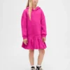 Oversized-tröjklänning med huva för barn