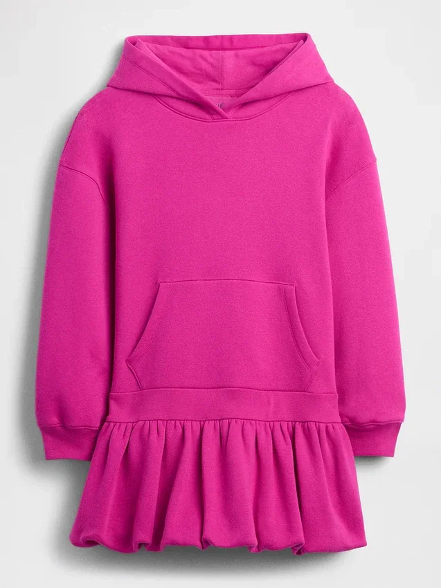Oversized-tröjklänning med huva för barn