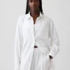 Oversized tunika i linneblandning