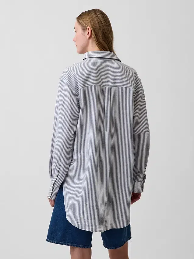 Oversized tunika i linneblandning