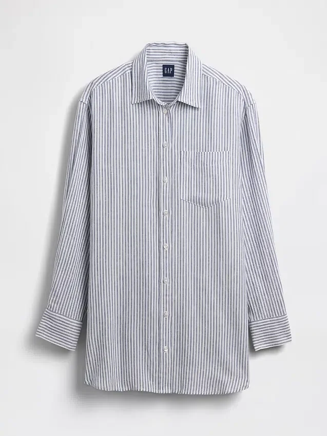 Oversized tunika i linneblandning