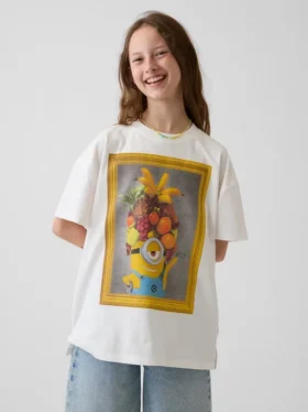 Oversized tunika-T-shirt för barn med Minions-motiv