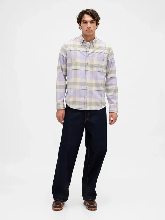 Oxfordskjorta med knäppning