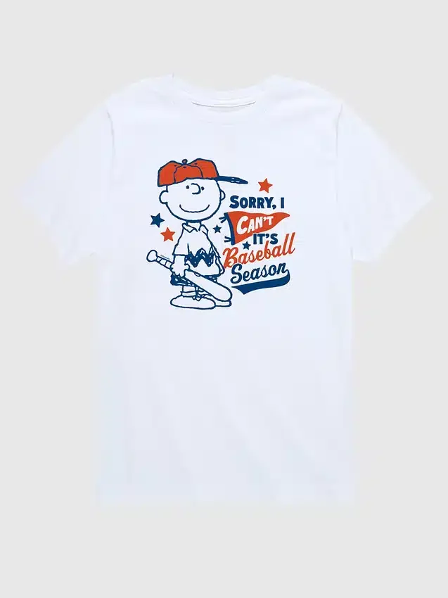 Peanuts-baseballtröja med korta ärmar för småbarn: Charlie Brown – Sorry I Can’t