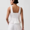 Peplum-top i linneblandning