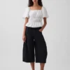 Peplum-top med fyrkantig halsringning