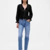 Peplum-top med krage och V-ringning