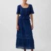 Peplum-top med spetskant