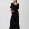 Peplum-top med spetskant