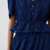 Peplum-top med spetskant