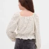 Peplum-toppar i krusad tröja för barn