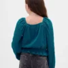Peplum-toppar i krusad tröja för barn