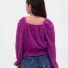 Peplum-toppar i krusad tröja för barn