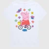 Peppa Pig-T-shirt med korta ärmar för småbarn: ”Bike Butterflies”