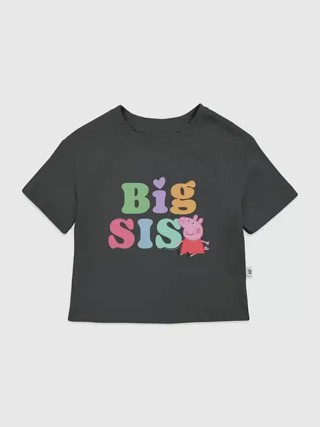 Peppa Pig-T-shirt med tryck för småbarn – ”Big Sis”