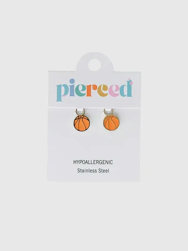Pierced Co-basketbollscharm för huggie-örhängen