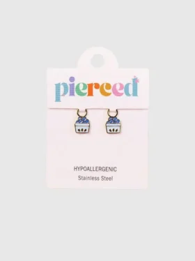Pierced Co-berlocker med blåbär för huggie-örhängen