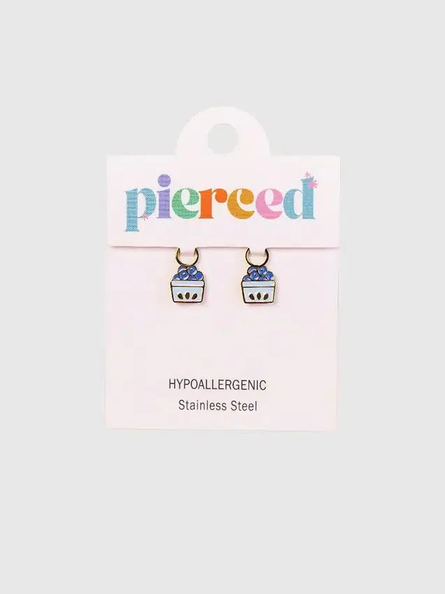 Pierced Co-berlocker med blåbär för huggie-örhängen
