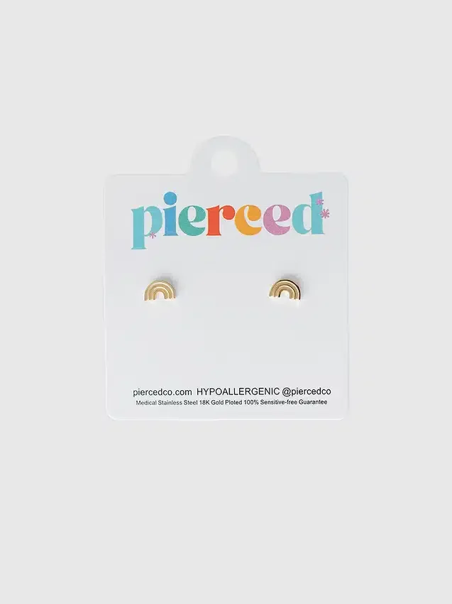 Pierced Co Classic Rainbow Screwback-örhängen