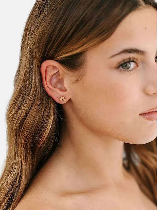 Pierced Co Classic Rainbow Screwback-örhängen