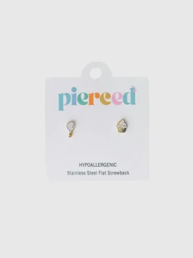 Pierced Co födelsedagsfestörhängen med skruvfäste