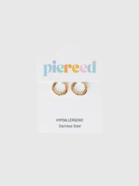 Pierced Co guld 8 mm huggie-örhängen