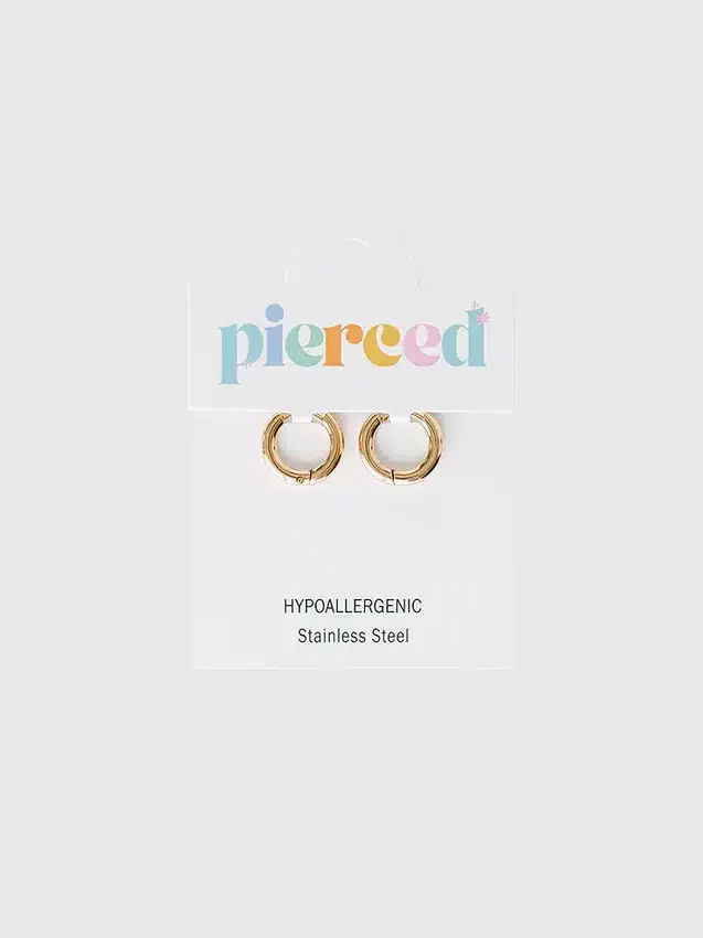 Pierced Co guld 8 mm huggie-örhängen